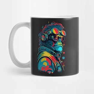 Anime Cyber Ape (Sci-Fi Ape Vintage Retro Future Design Cyberpunk Space Ape) Mug